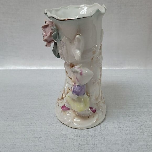 Antique Collectible Pico Design Boy/Girl Flower Vase - Picture 11 of 17